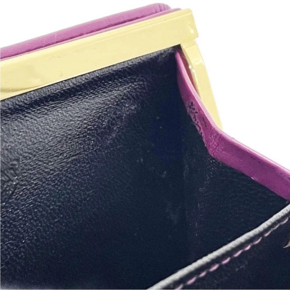 Yves Saint Laurent Purple Embossed Wallet - Picture 8 of 12